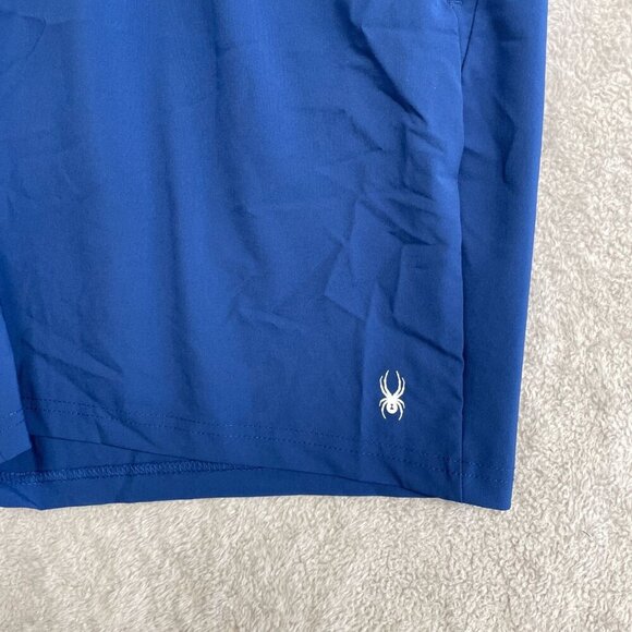 NEW Spyder Active Men's XL Blue Polyester Blend Athletic Shorts With Elastic - Picture 10 of 11